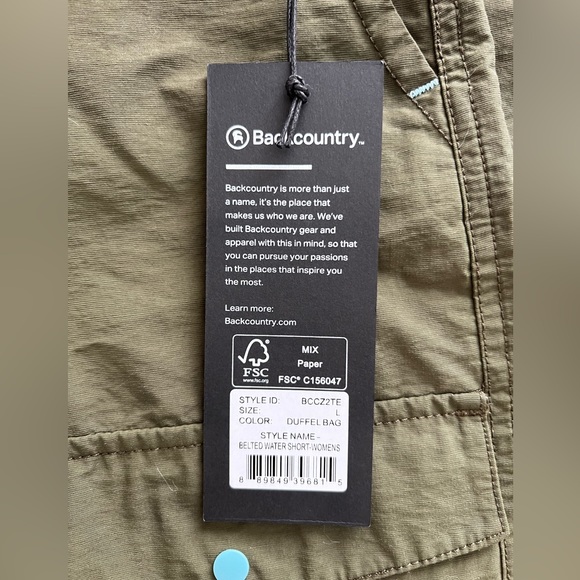 Womens Belted Water Backcountry shorts - Picture 2 of 5